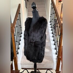 Black Faux Fur Vest